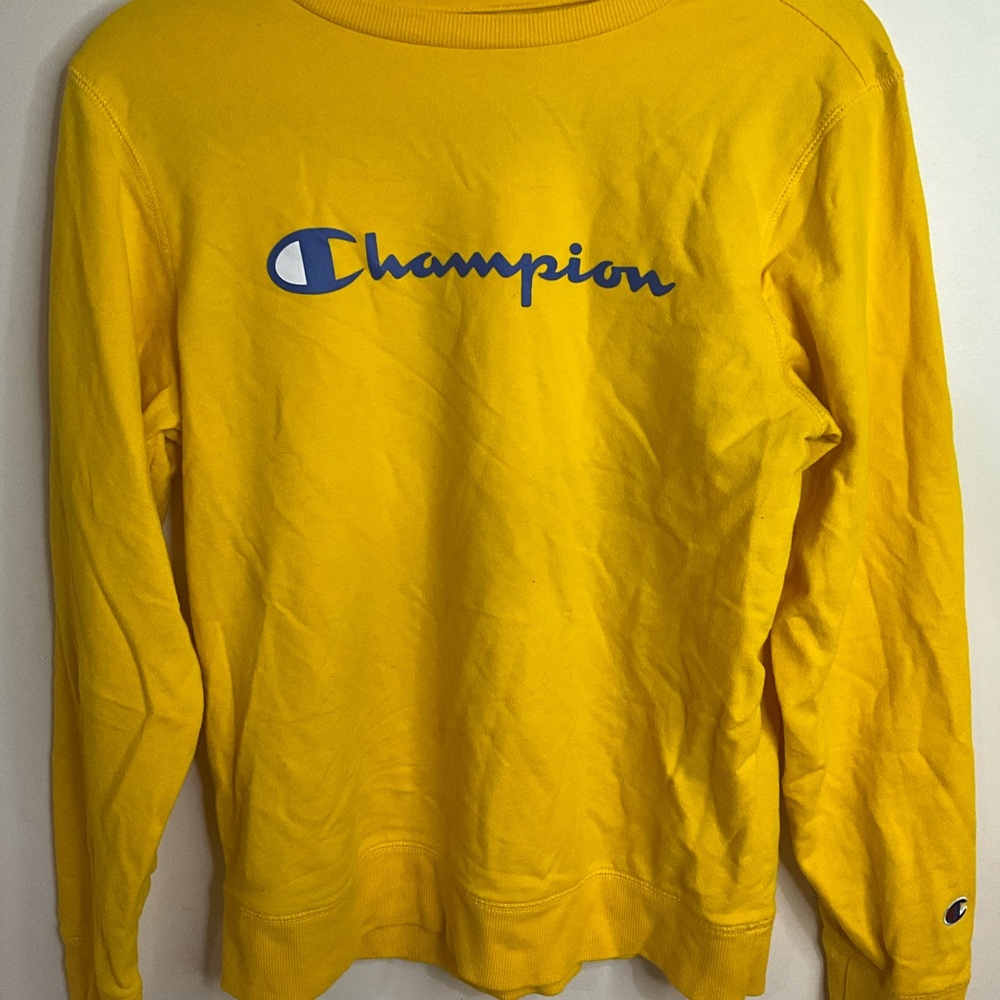 Champion Bright Yellow Crewneck Boys XL